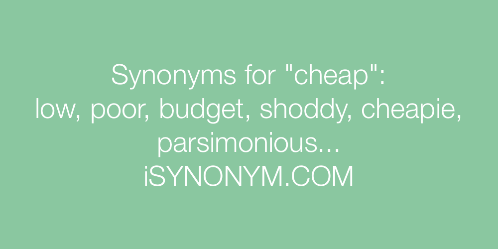 Synonyms cheap