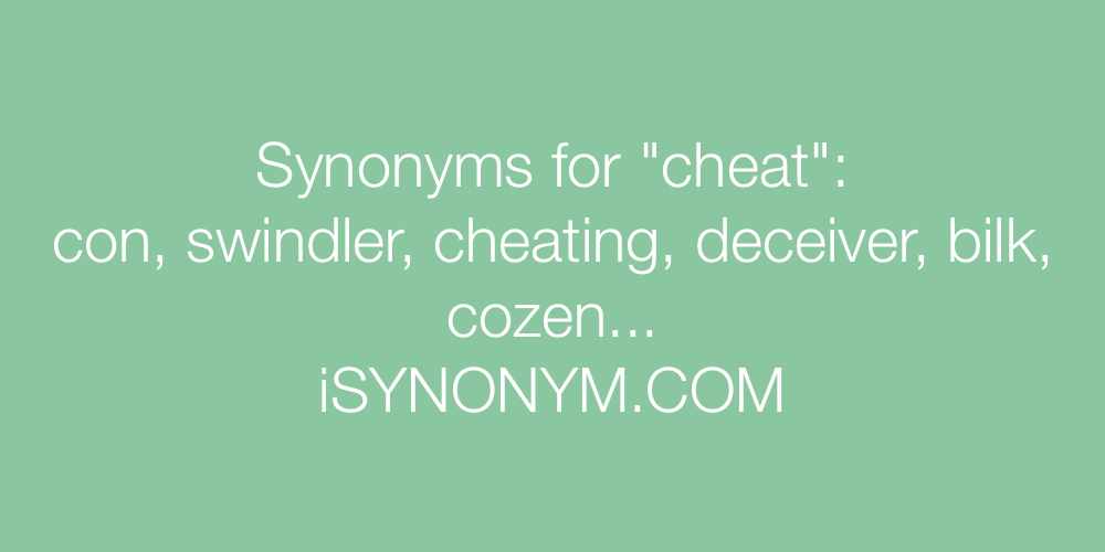 Synonyms cheat