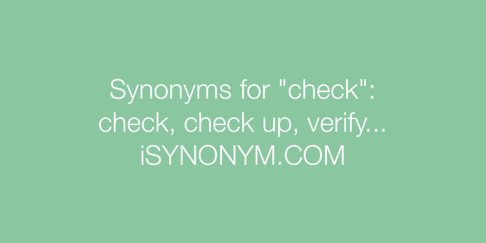 Synonyms check