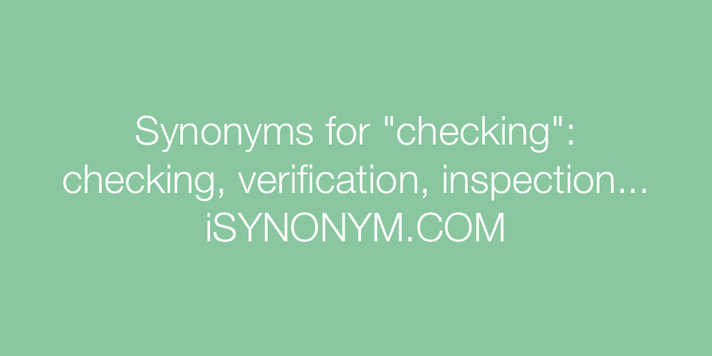 Synonyms checking