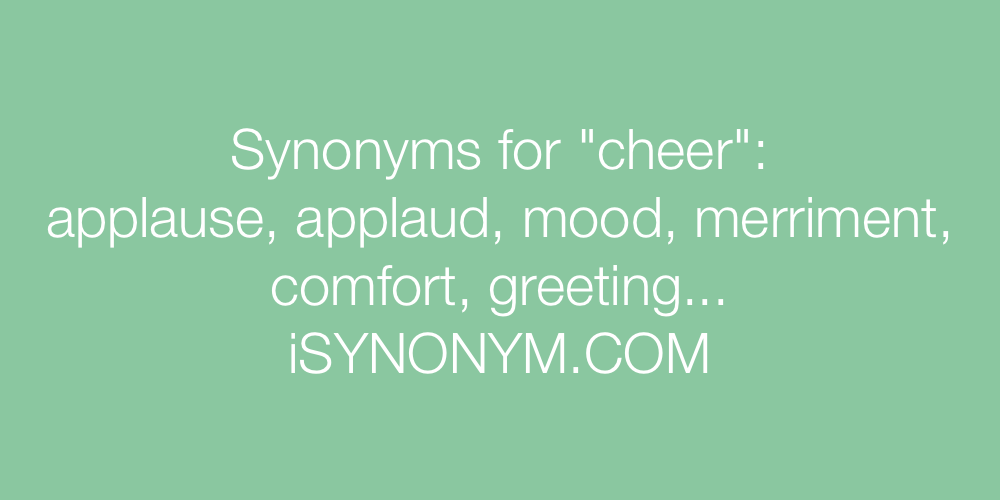 Synonyms cheer