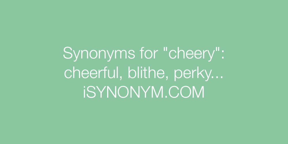 Synonyms cheery