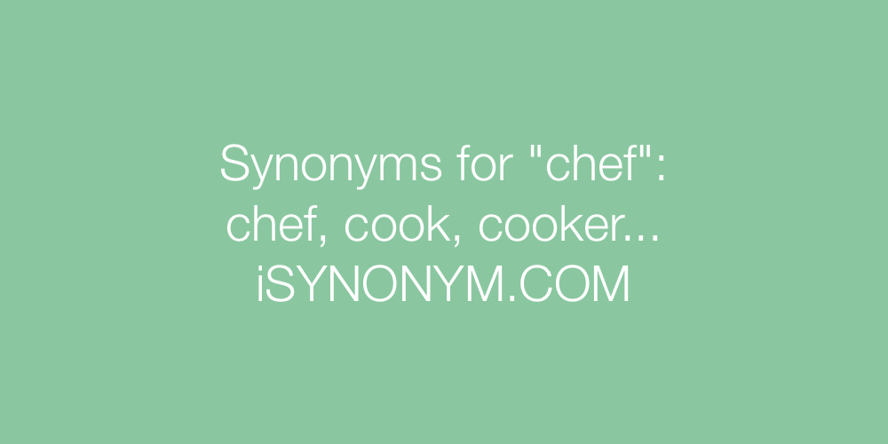 Synonyms chef