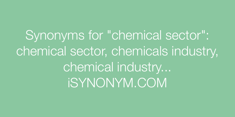 Synonyms chemical sector