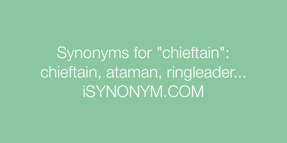 Synonyms chieftain