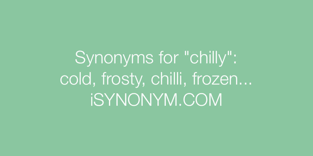 Synonyms chilly