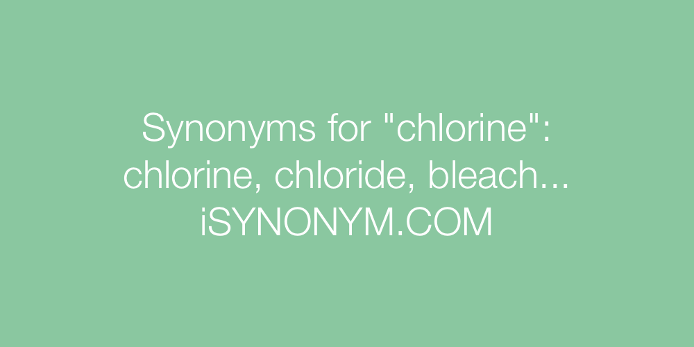 Synonyms chlorine