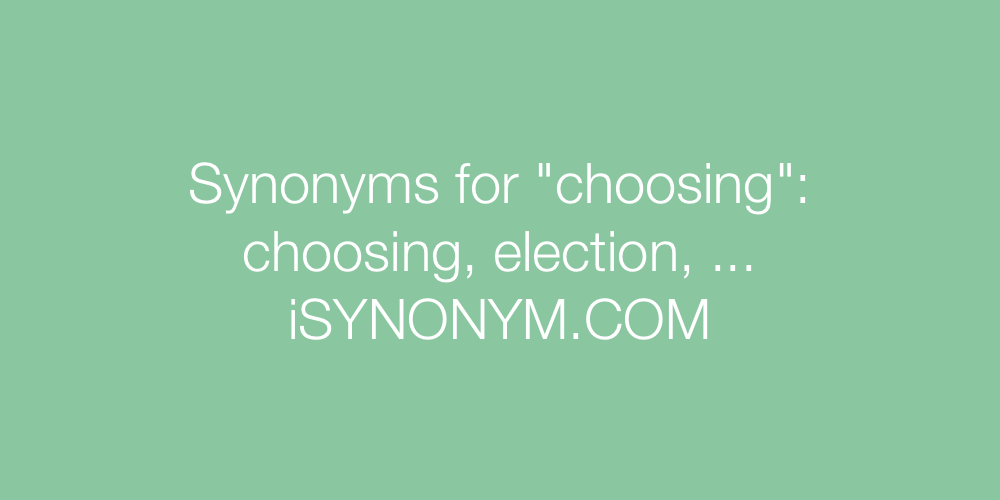 Synonyms choosing