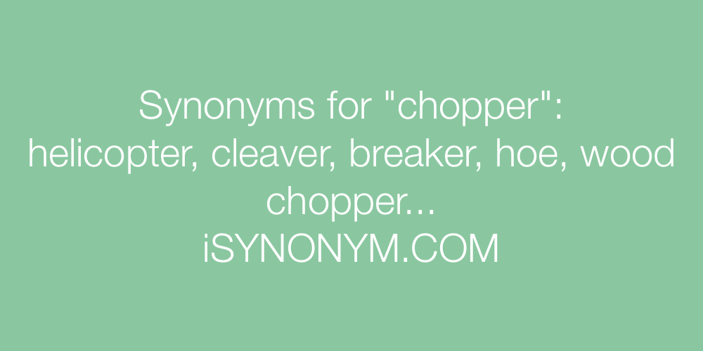 Synonyms chopper