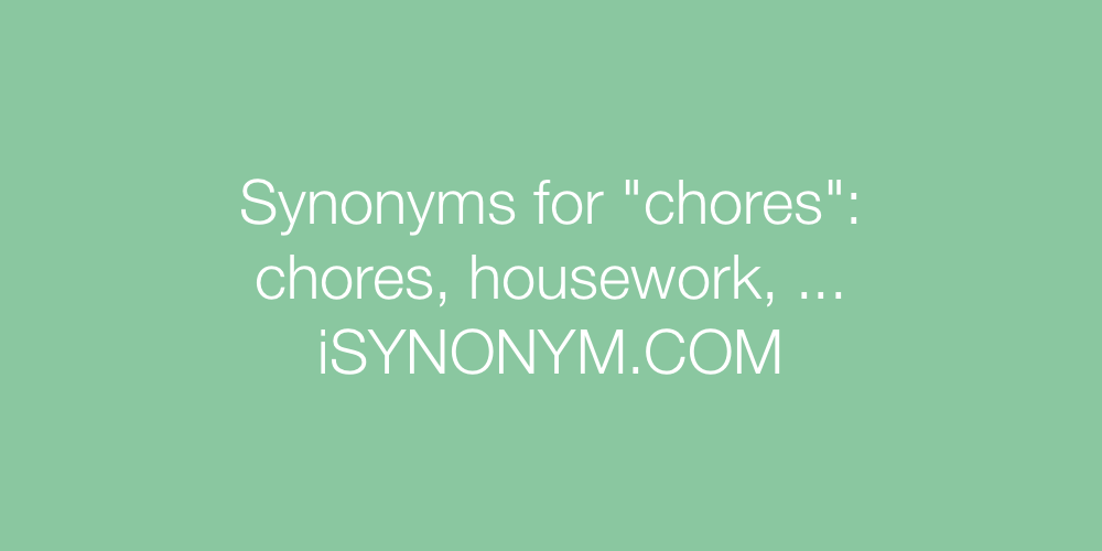 Synonyms chores