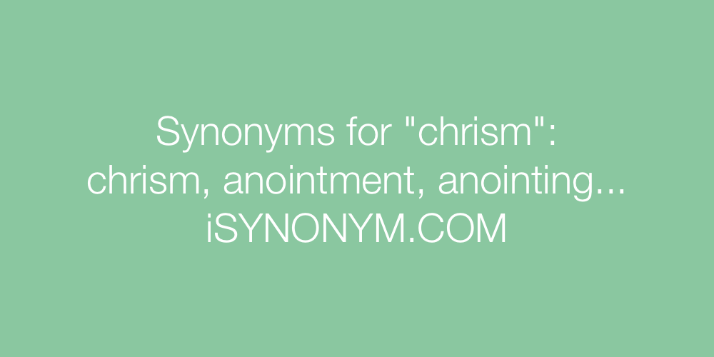 Synonyms chrism