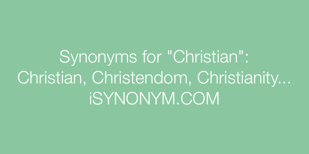 Synonyms Christian