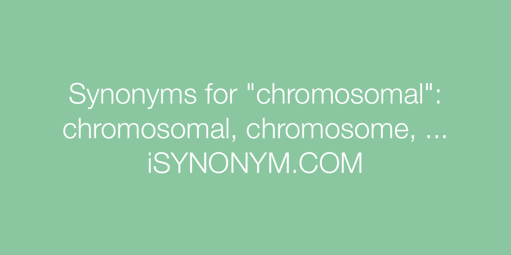 Synonyms chromosomal