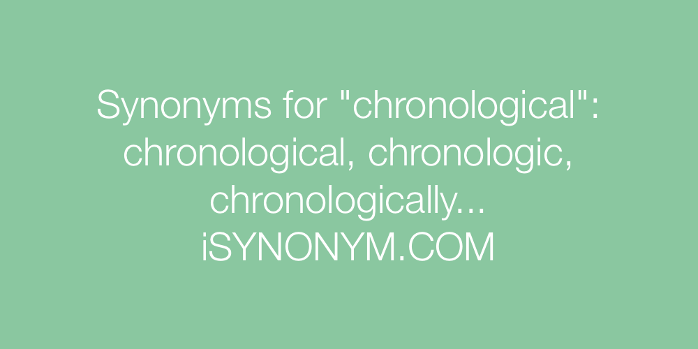 Synonyms chronological
