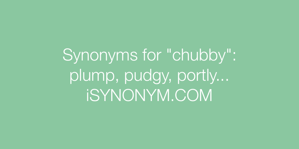 Synonyms chubby