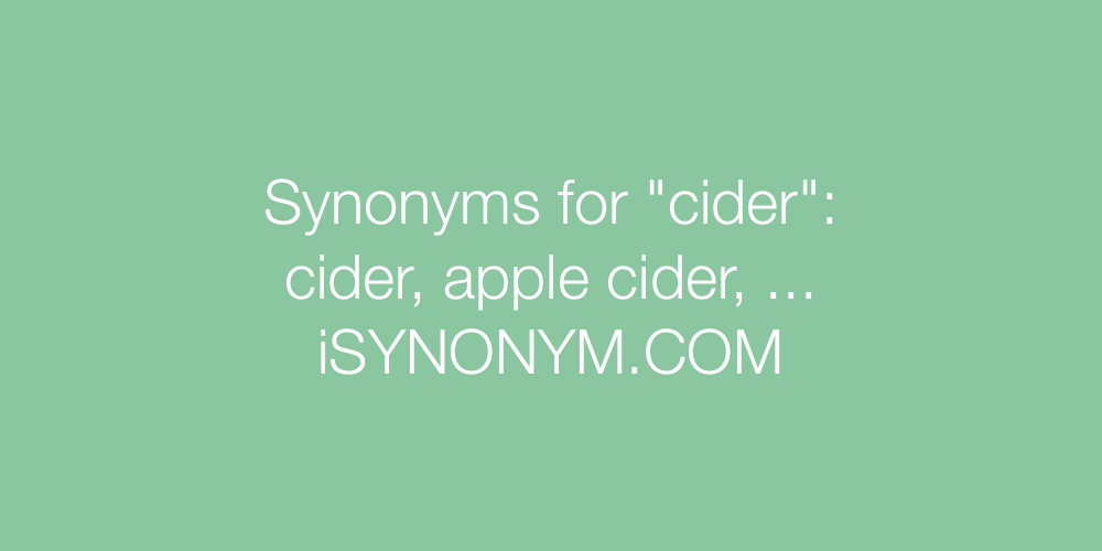 Synonyms cider