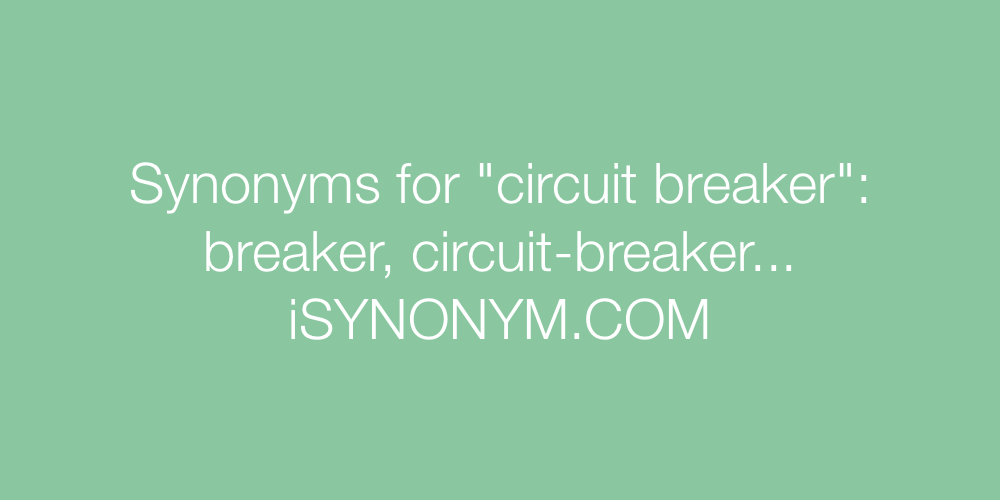 Synonyms circuit breaker