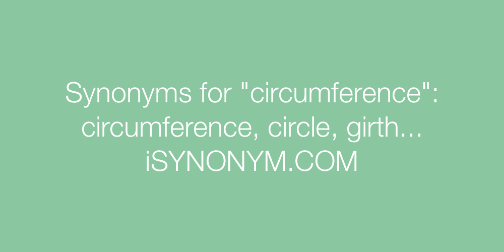 Synonyms circumference