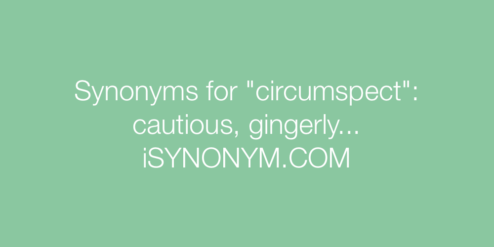 Synonyms circumspect