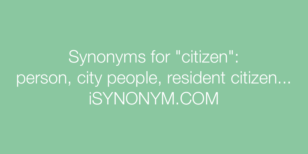 Synonyms citizen