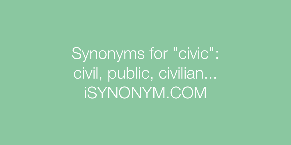 Synonyms civic
