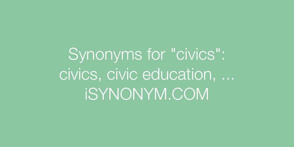 Synonyms civics