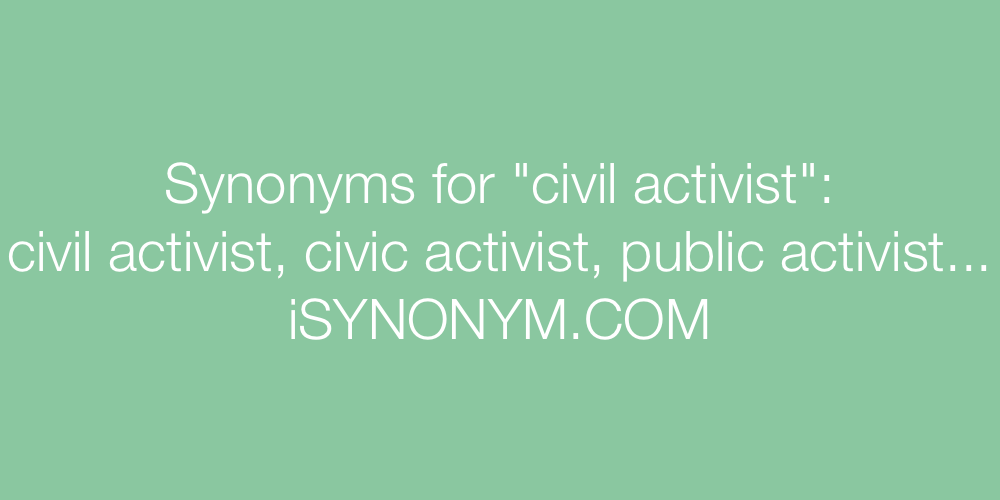 Synonyms civil activist