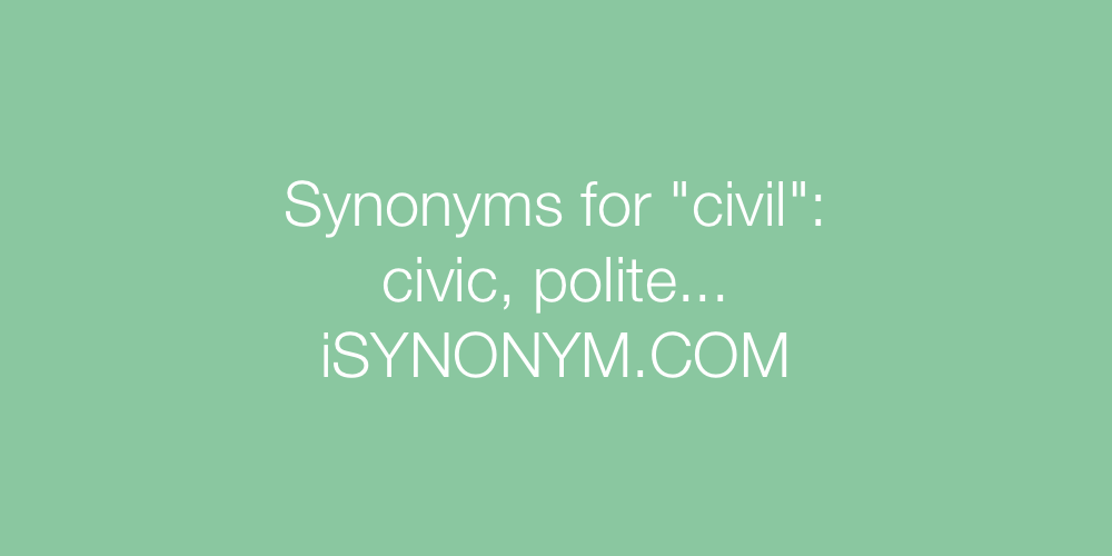 Synonyms civil