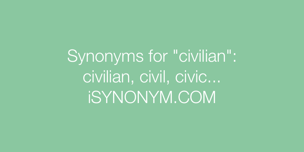 Synonyms civilian