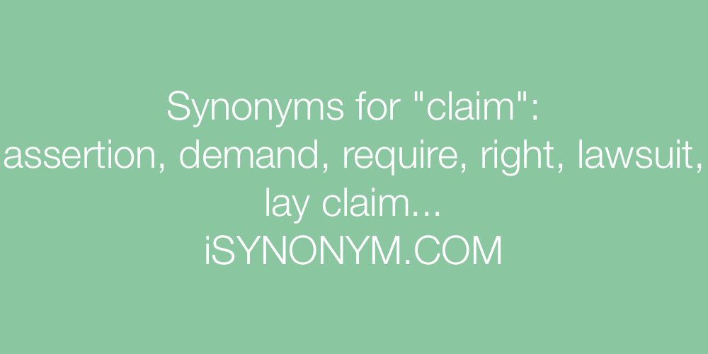 Synonyms claim