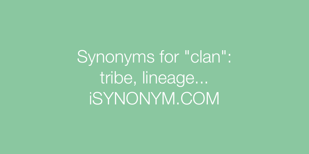 Synonyms clan