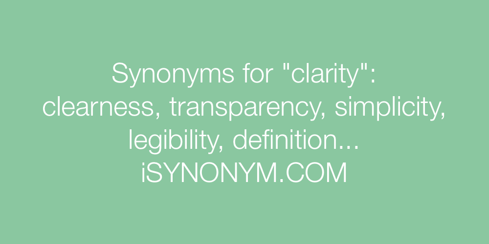 Synonyms clarity