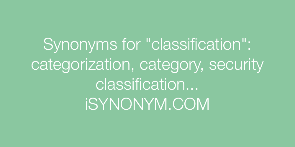 Synonyms classification