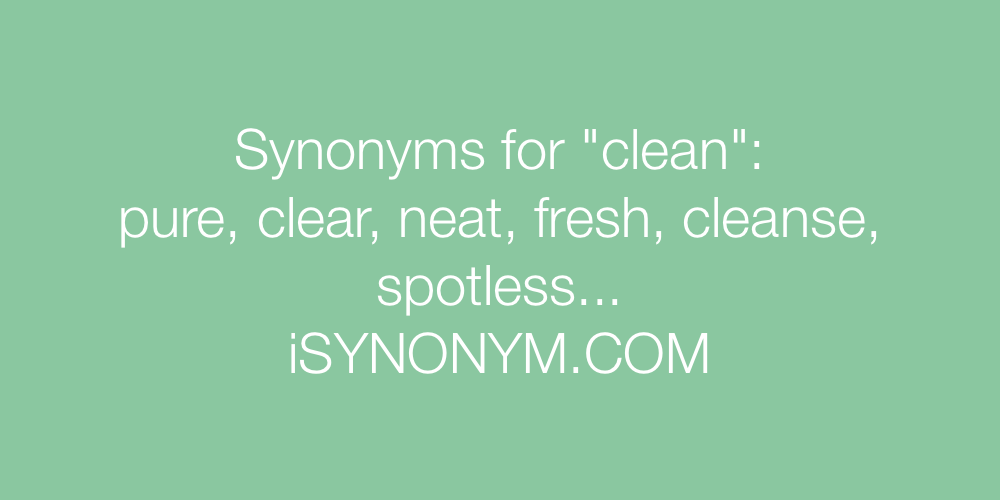 Synonyms clean