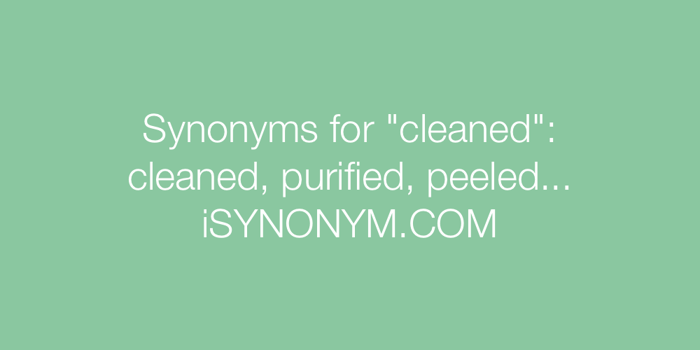 Synonyms cleaned