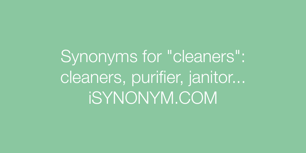 Synonyms cleaners