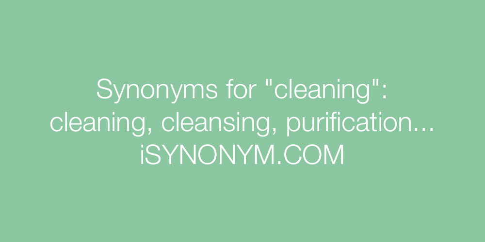 Synonyms cleaning