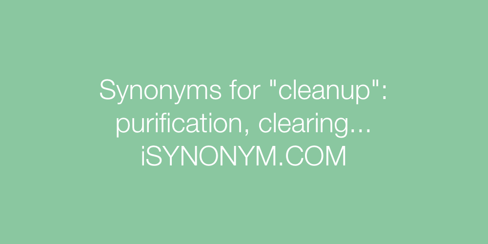 Synonyms cleanup