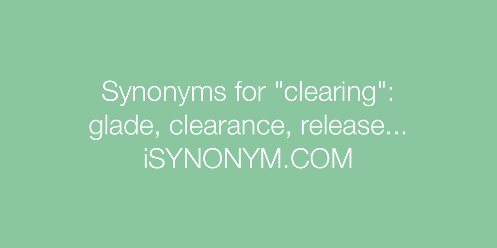 Synonyms clearing