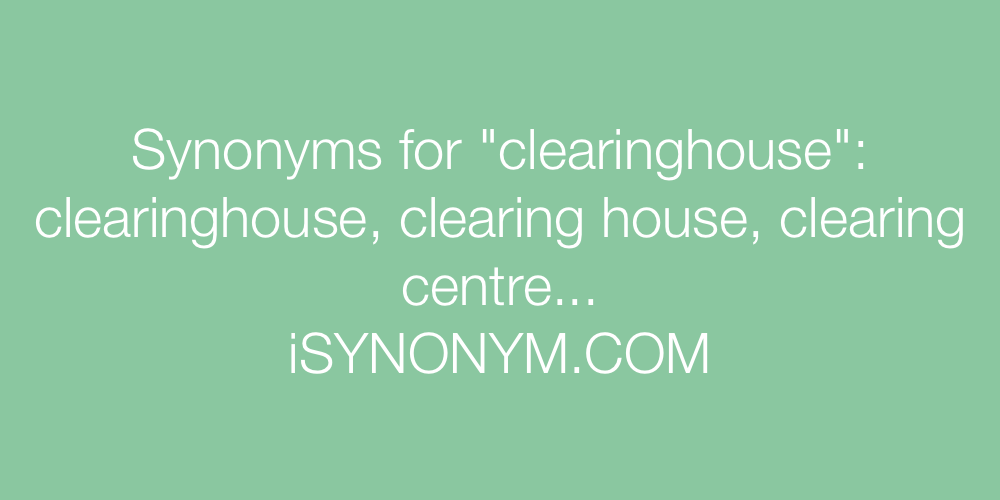 Synonyms clearinghouse