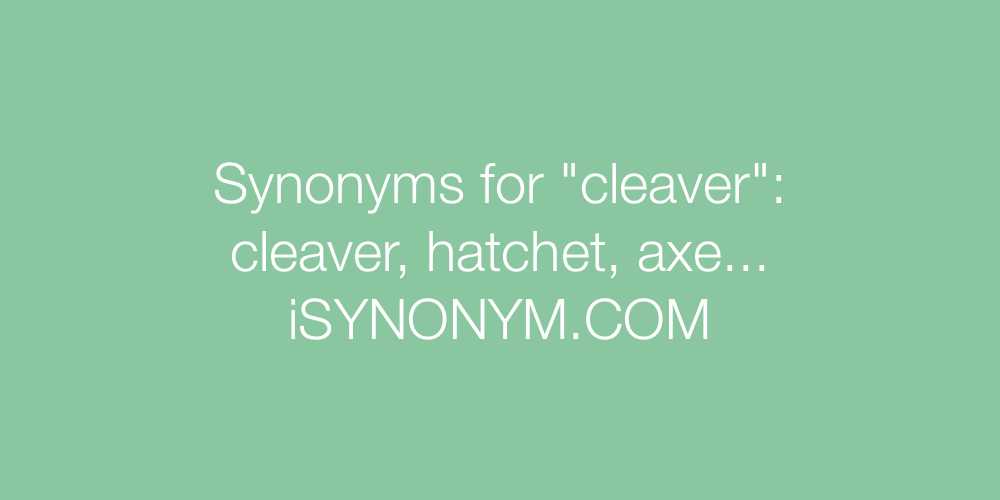 Synonyms cleaver