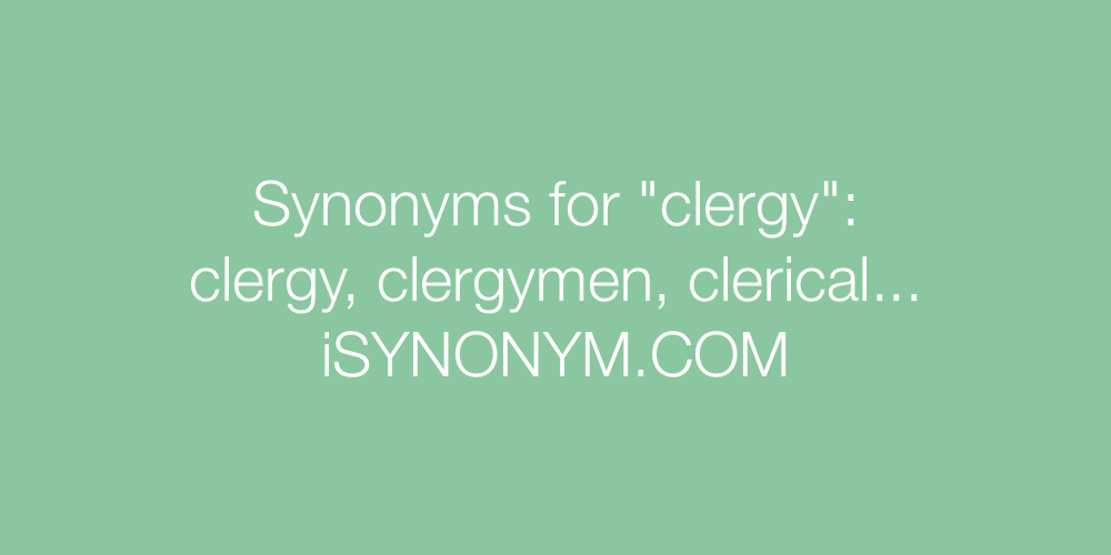Synonyms clergy