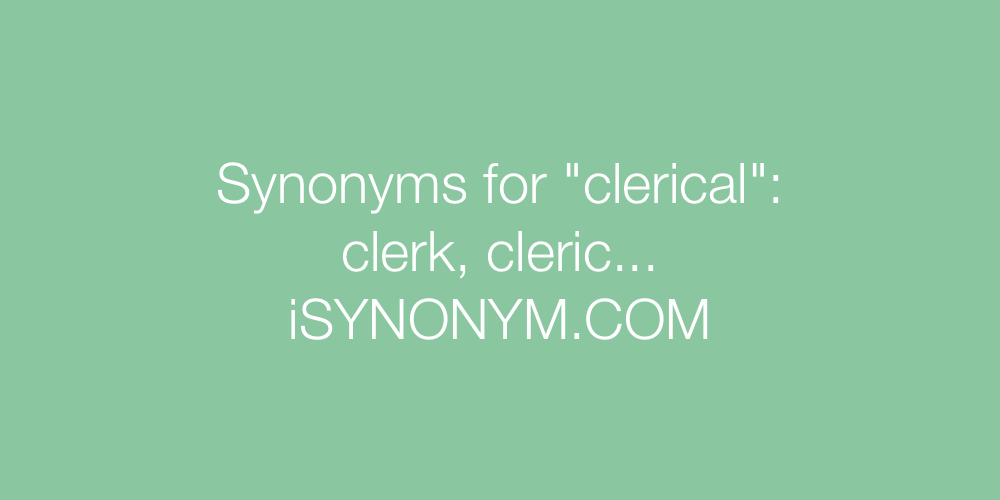 Synonyms clerical