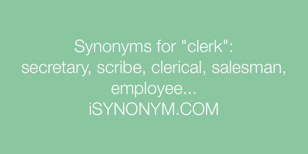 Synonyms clerk