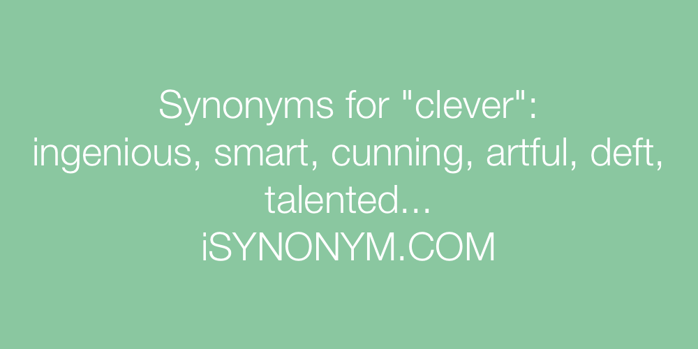Synonyms clever