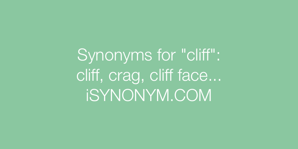 Synonyms cliff