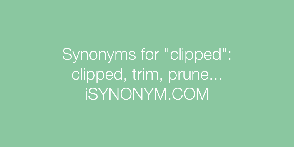 Synonyms clipped