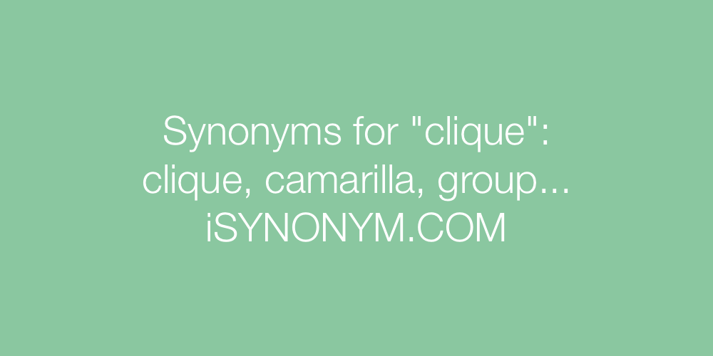 Synonyms clique