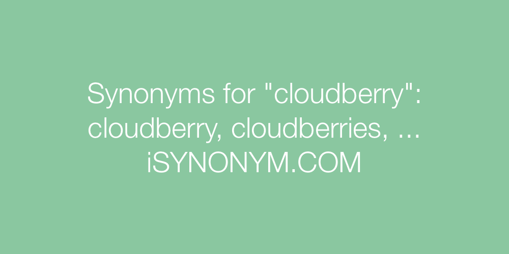 Synonyms cloudberry