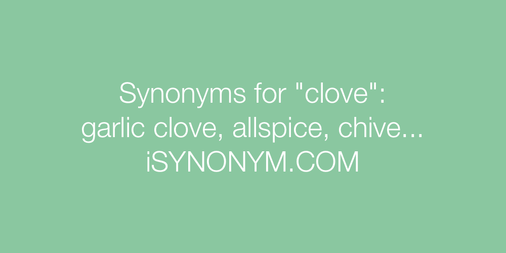 Synonyms clove